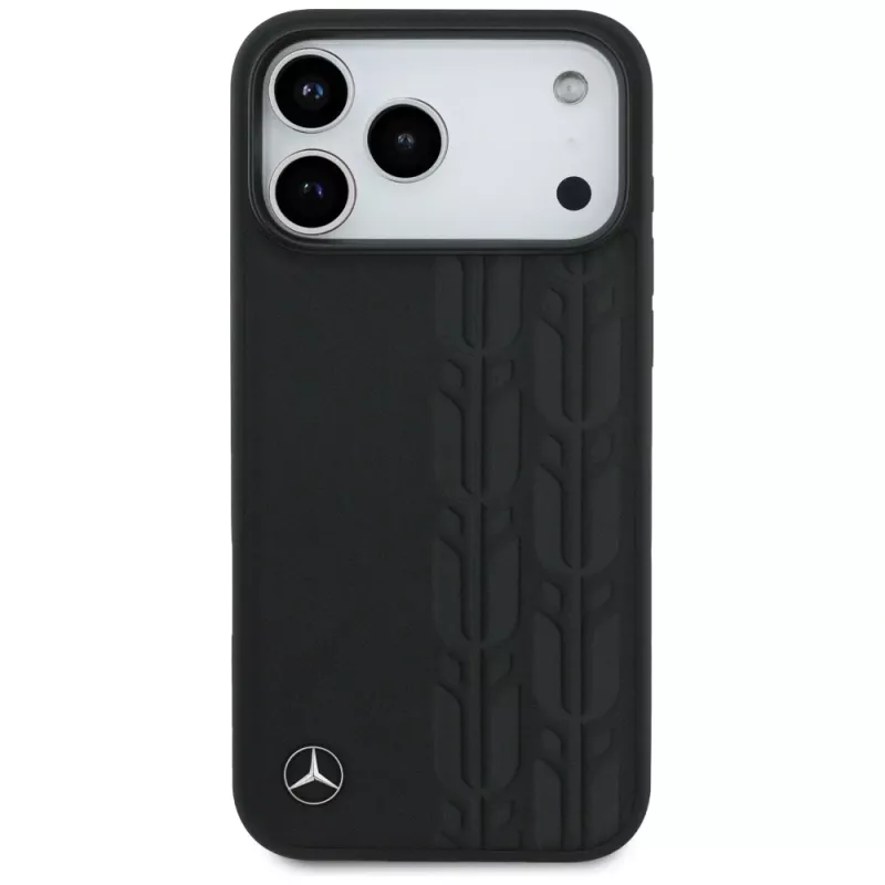 Mercedes funda de piel Laurel Leaves MagSafe para iPhone 17 Pro Max negro
