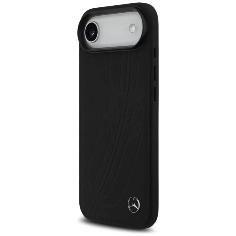 Mercedes funda de piel Large Laurel Leave MagSafe para iPhone Air negro