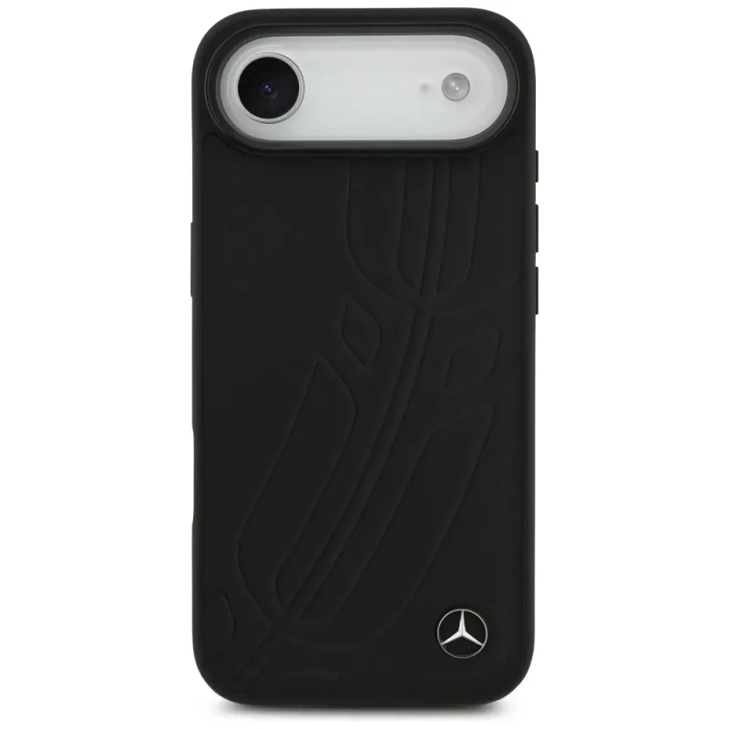 Mercedes funda de piel Large Laurel Leave MagSafe para iPhone Air negro