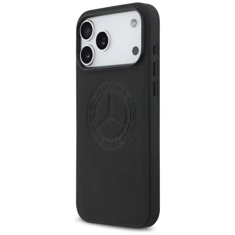 Mercedes funda de piel Vintage Logo MagSafe para iPhone 17 Pro Max negro