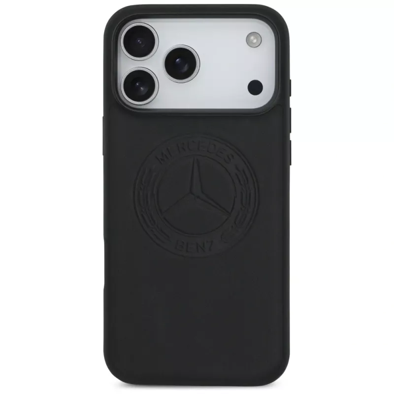 Mercedes funda de piel Vintage Logo MagSafe para iPhone 17 Pro Max negro