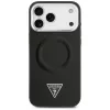 Guess funda Triangle Logo MagSafe para Apple iPhone 17 Pro (negro)