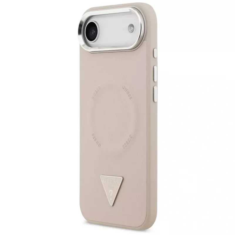 Guess funda Triangle Logo MagSafe para iPhone Air (rosa)
