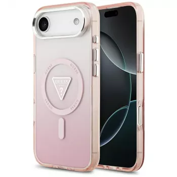 Guess funda IML Gradient Triangle Logo MagSafe para iPhone Air rosa