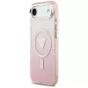Guess funda IML Gradient Triangle Logo MagSafe para iPhone Air rosa