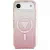 Guess funda IML Gradient Triangle Logo MagSafe para iPhone Air rosa