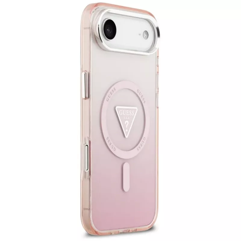 Guess funda IML Gradient Triangle Logo MagSafe para iPhone Air rosa