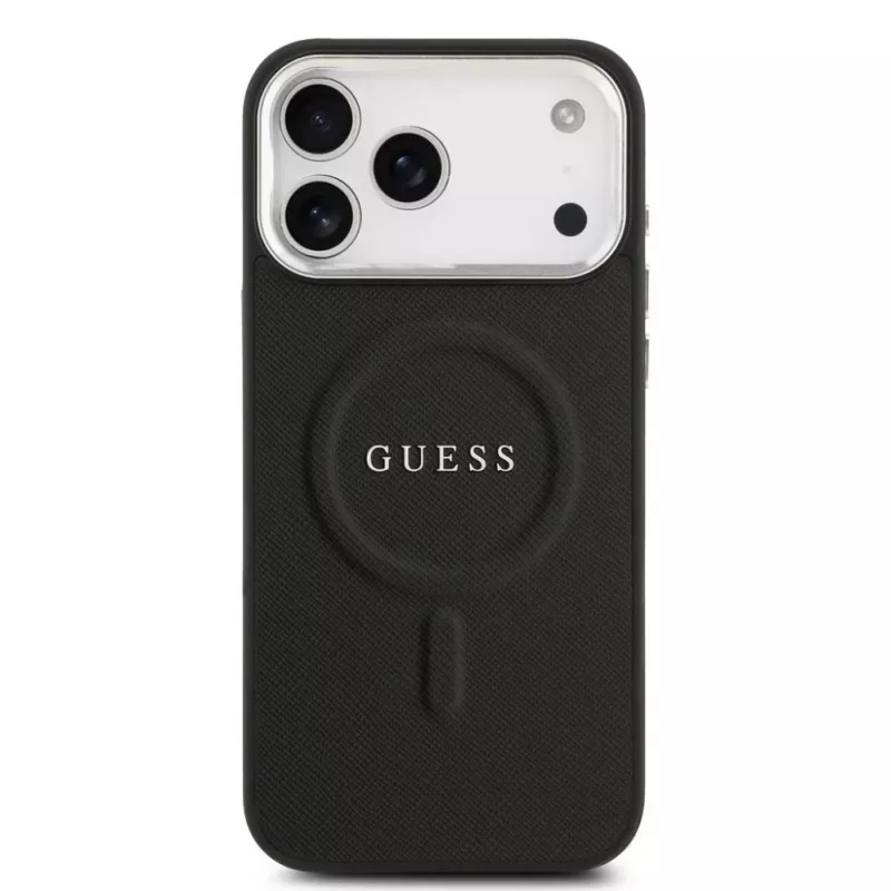 Guess funda Classic Logo MagSafe para iPhone 17 Pro Max negro