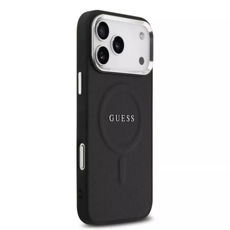 Guess funda Classic Logo MagSafe para iPhone 17 Pro Max negro
