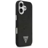 Guess funda Glitter Triangle Logo MagSafe para iPhone 17 negro