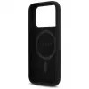 Guess funda de silicona Triangle Logo MagSafe para iPhone 17 Pro Max (negro)