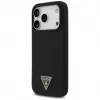 Guess funda de silicona Triangle Logo MagSafe para iPhone 17 Pro Max (negro)