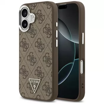Guess 4G Triangle Logo Funda MagSafe para iPhone 17 (Marrón)