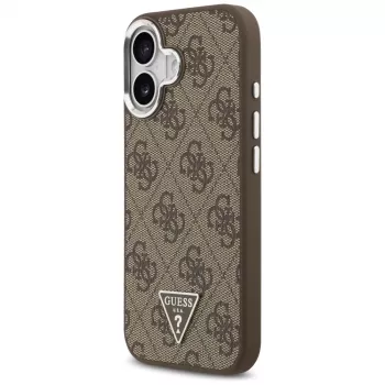 Guess 4G Triangle Logo Funda MagSafe para iPhone 17 (Marrón)