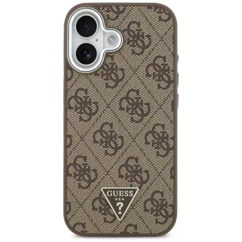 Guess 4G Triangle Logo Funda MagSafe para iPhone 17 (Marrón)