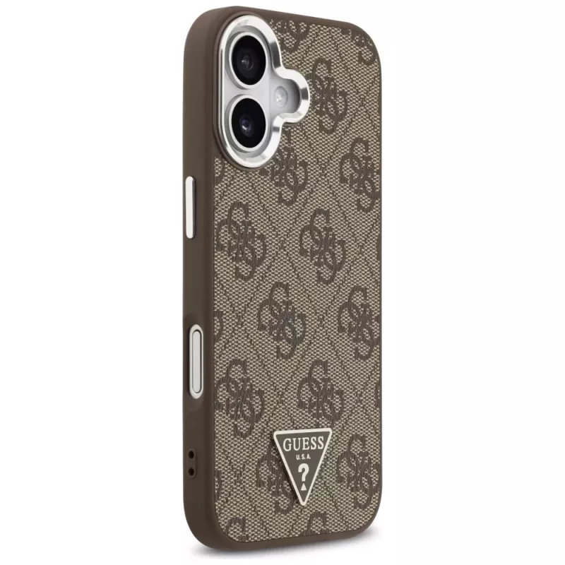 Guess 4G Triangle Logo Funda MagSafe para iPhone 17 (Marrón)
