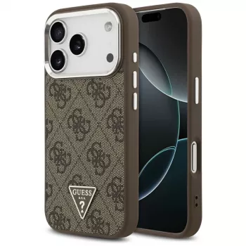 Guess 4G Triangle Logo Funda MagSafe para iPhone 17 Pro (Marrón)