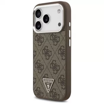 Guess 4G Triangle Logo Funda MagSafe para iPhone 17 Pro (Marrón)
