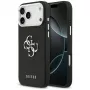 Guess Grained Big 4G Classic Logo Funda para iPhone 17 Pro Max - Negro