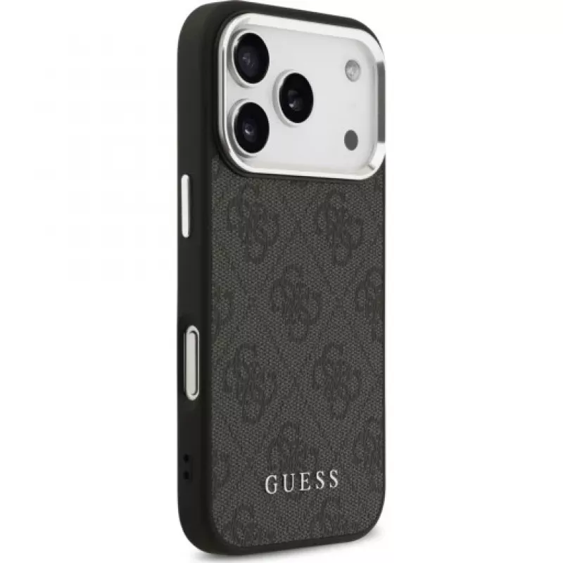 Guess 4G Classic Logo Funda MagSafe para iPhone 17 Pro (Negro)