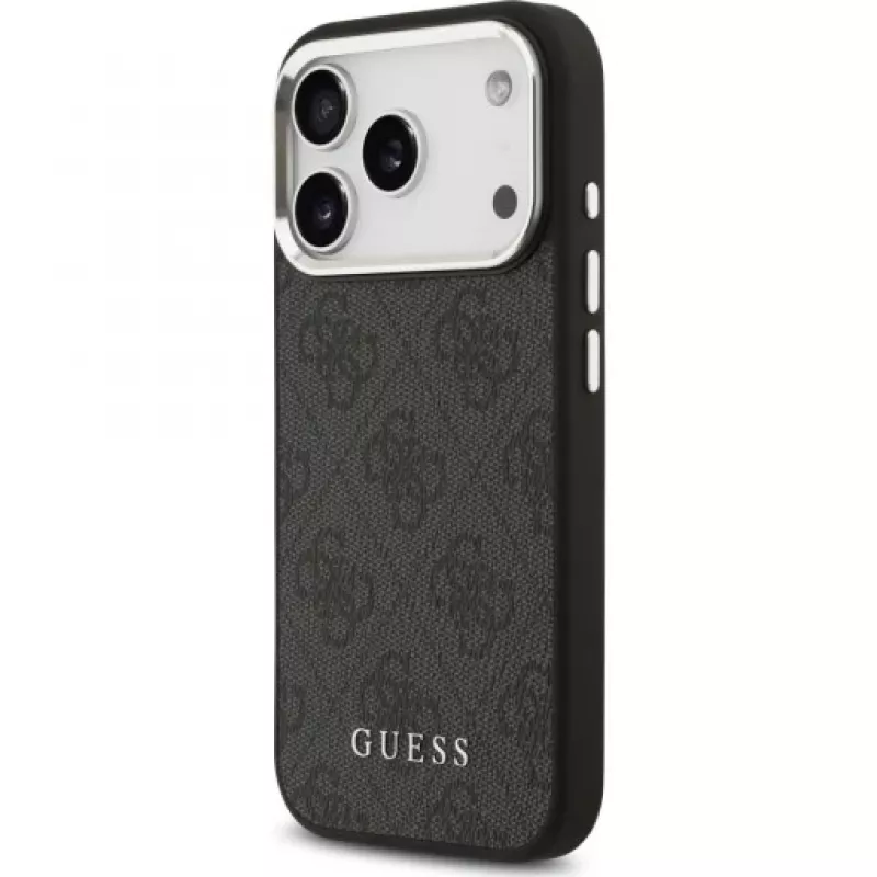 Guess 4G Classic Logo Funda MagSafe para iPhone 17 Pro (Negro)