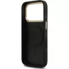 Guess 4G PU Classic Logo Funda trasera MagSafe para Apple iPhone 17 Pro Negro