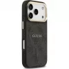 Guess 4G PU Classic Logo Funda trasera MagSafe para Apple iPhone 17 Pro Negro