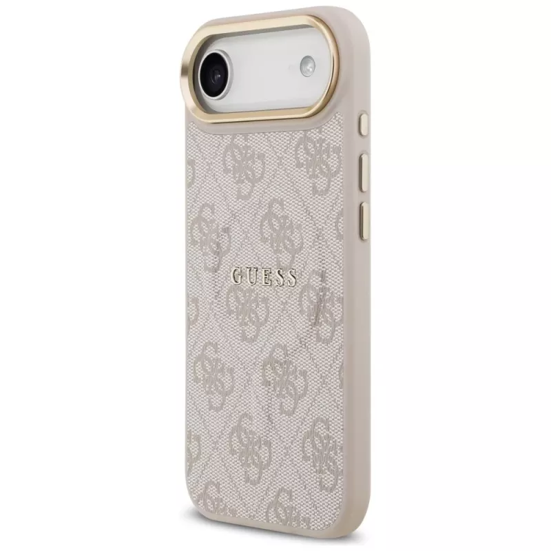 Guess 4G PU Classic Logo Funda MagSafe para iPhone Air Rosa