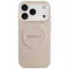 Guess Peony Hot Stamp Funda MagSafe para iPhone 17 Pro, Rosa
