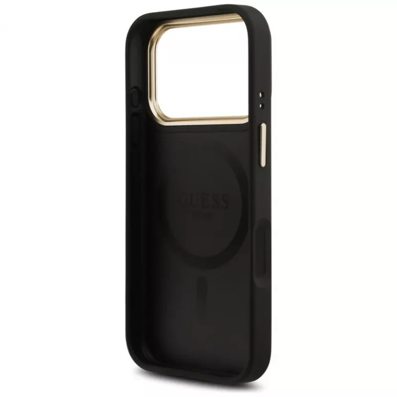 Guess 4G Stripe Funda MagSafe para iPhone 17 Pro Max Negro