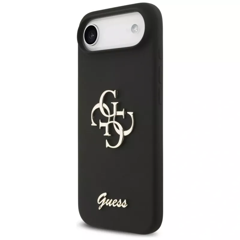Guess Silicone Big 4G Script Funda para iPhone Air - Negro
