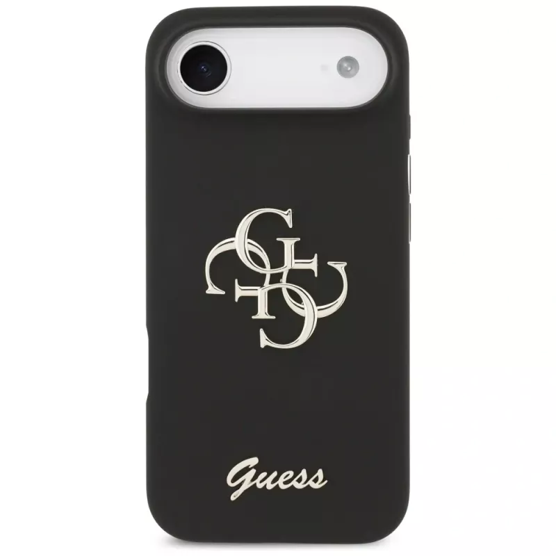 Guess Silicone Big 4G Script Funda para iPhone Air - Negro