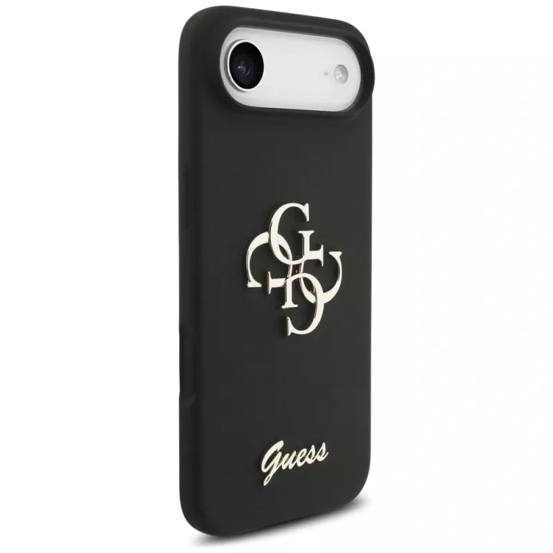 Guess Silicone Big 4G Script Funda para iPhone Air - Negro