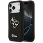 Guess Silicone Big 4G Script Funda para iPhone 17 Pro Negro