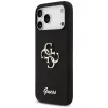 Guess Silicone Big 4G Script Funda para iPhone 17 Pro Max, Negro