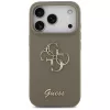Guess Silicone Big 4G Script Funda para iPhone 17 Pro Marrón
