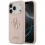 Guess Silicone Big 4G Script Funda trasera para Apple iPhone 17 Pro - Rosa