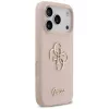 Guess Silicone Big 4G Script Funda trasera para Apple iPhone 17 Pro - Rosa