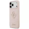 Guess Silicone Big 4G Script Funda para Apple iPhone 17 Pro Max - Rosa