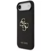 Guess Grained Big 4G & Classic Logo Funda para iPhone Air, Negro