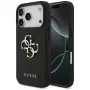 Guess Grained Big 4G & Classic Logo Funda protectora para Apple iPhone 17 Pro, Negro