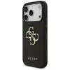 Guess Grained Big 4G & Classic Logo Funda protectora para Apple iPhone 17 Pro, Negro