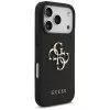 Guess Grained Big 4G & Classic Logo Funda protectora para Apple iPhone 17 Pro, Negro