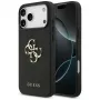 Guess Grained Big 4G & Classic Logo Funda trasera para iPhone 17 Pro Max, Negro