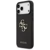 Guess Grained Big 4G & Classic Logo Funda trasera para iPhone 17 Pro Max, Negro
