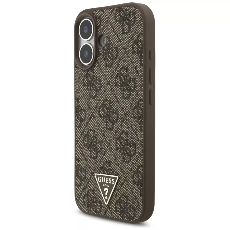 Guess 4G Strap Triangle Logo Funda MagSafe para iPhone 17 Marrón