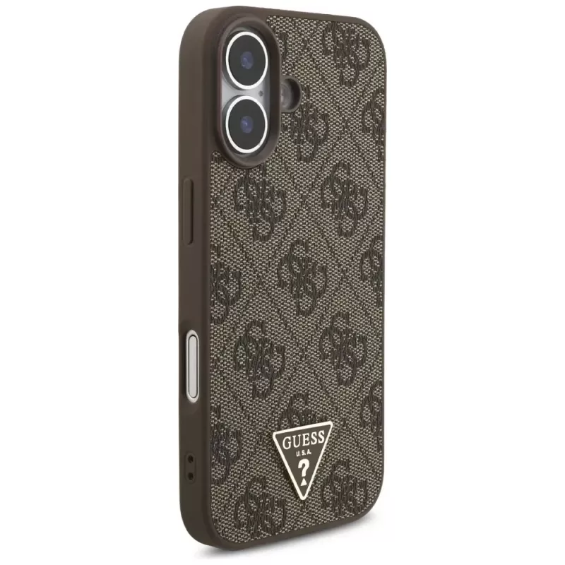 Guess 4G Strap Triangle Logo Funda MagSafe para iPhone 17 Marrón