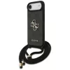Guess 4G Big Logo Cord Stap Crossbody Funda para iPhone Air, Negro