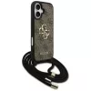 Guess 4G Big Logo Cord Stap Crossbody Funda para iPhone 17 Marrón