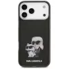 Funda MagSafe Karl Lagerfeld IML Aquarelle Karl & Choupette & Logo para iPhone 17 Pro (negra)